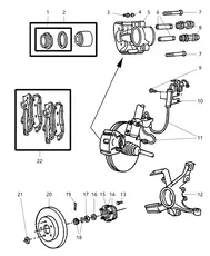 Тормозные колодки дисковые MOPAR 04882107