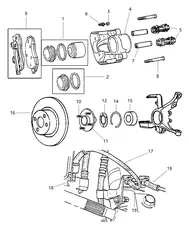Тормозные колодки дисковые MOPAR 04762682