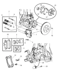 Тормозные колодки дисковые MOPAR 05086364AA