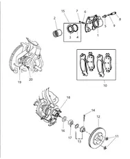Тормозные колодки дисковые MOPAR 05016228AA