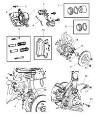 Тормозные колодки дисковые MOPAR 05093021AA