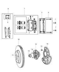 Тормозные колодки дисковые MOPAR 05142559AB