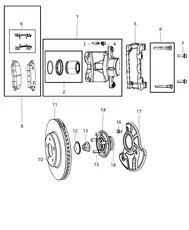 Тормозные колодки дисковые MOPAR 05174001AB