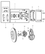 Тормозные колодки дисковые MOPAR 05174001AA
