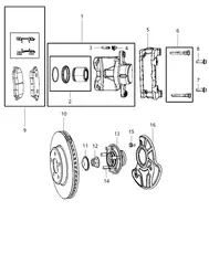 Тормозные колодки дисковые MOPAR 05142555AA