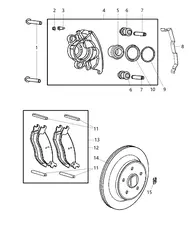 Тормозные колодки дисковые MOPAR 05179242AB