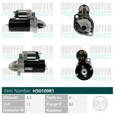 Стартер HOFFER H5010981