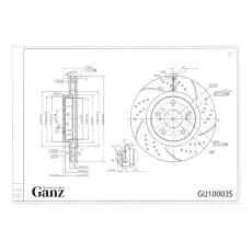 Тормозной диск GANZ GIJ10003S