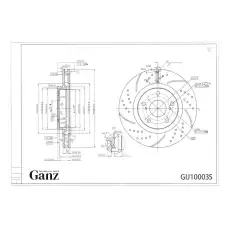 Тормозной диск GANZ GIJ10003S