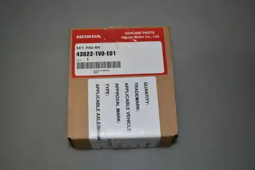 Тормозные колодки дисковые HONDA 43022-TV0-E01