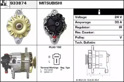 генератор \MITSUBISHI 933874 EDR