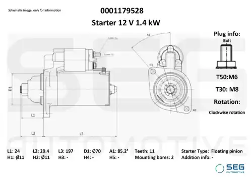 Стартер SEG 0001179528