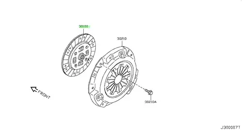 Диск сцепления NISSAN 30100JX00C
