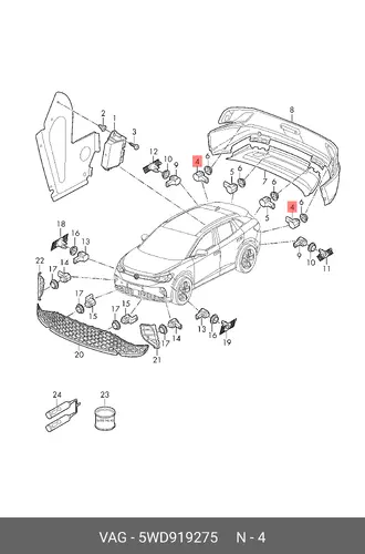 Датчик парковки VAG 5WD919275