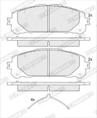 Тормозные колодки дисковые FERODO FDB5464