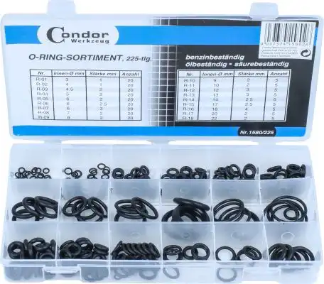 Ассортимент, уплотнительное кольцо 1580-225 CONDOR WERKZEUG