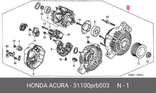 Генератор HONDA 31100PRB003