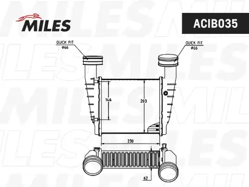 Интеркулер MILES ACIB035