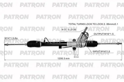 Рулевая рейка PATRON PSG3150