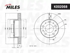 Тормозной диск MILES K002068