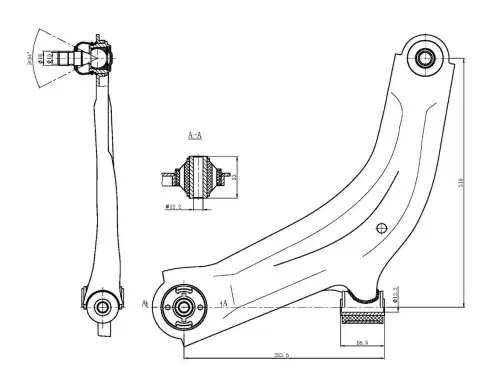 Рычаг подвески S&K SKCA2227