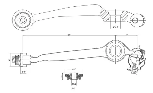 Рычаг подвески S&K SKCA2170