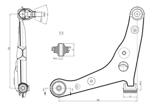 Рычаг подвески S&K SKCA2198