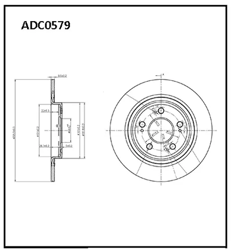 Тормозной диск ALLIED NIPPON ADC0579