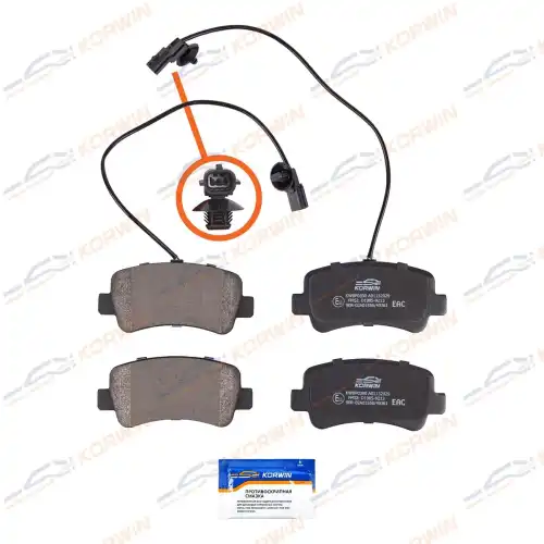 Тормозные колодки дисковые KORWIN KWBP0390