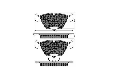 Тормозные колодки дисковые GKN 32045