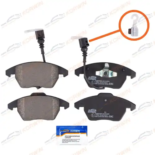 Тормозные колодки дисковые KORWIN KWBP0488