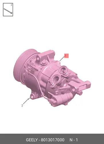 8013017000 КОМПРЕССОР КОНДИЦИОНЕРА SS11-A1 GEELY
