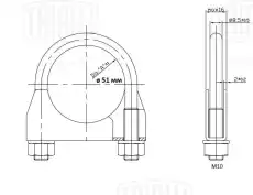 Хомут глушителя TRIALLI UC51Z