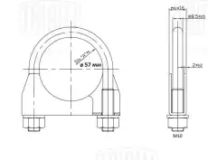 Хомут глушителя TRIALLI UC57SS