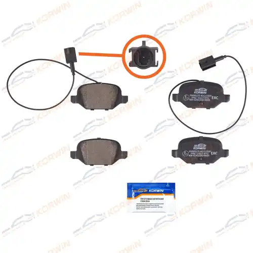Тормозные колодки дисковые KORWIN KWBP0270