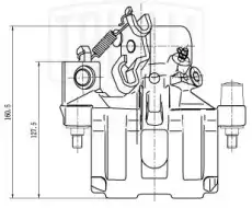 Суппорт тормозной TRIALLI CF001917