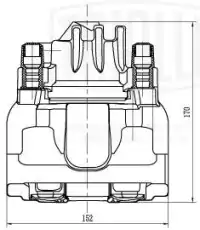 Суппорт тормозной TRIALLI CF002278 передняя ось слева