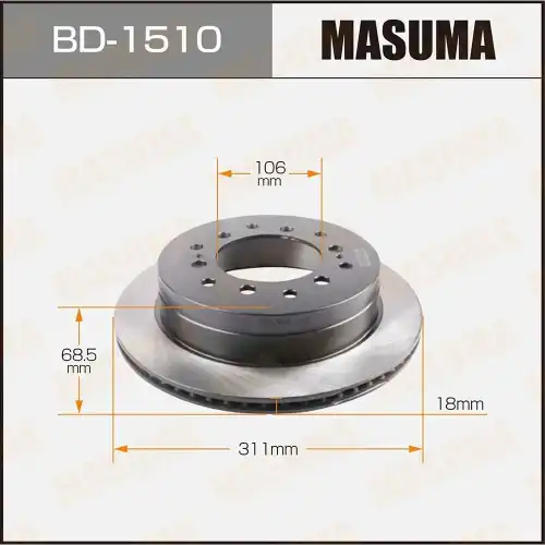 Тормозной диск MASUMA BD-1510