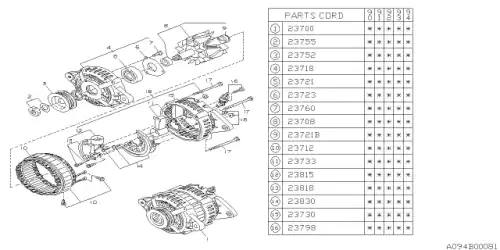 Регулятор генератора 23815-AA010 SUBARU