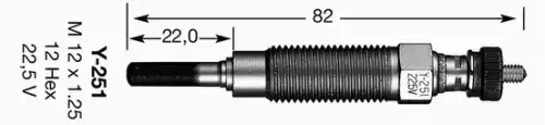 Свеча накаливания NGK Y251