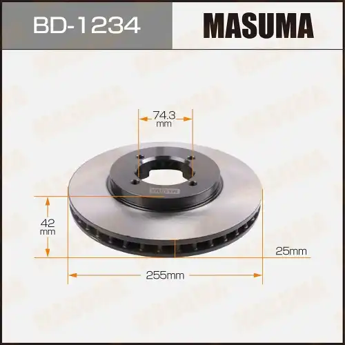 Тормозной диск MASUMA BD-1234