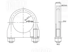 Хомут глушителя TRIALLI UC63SS