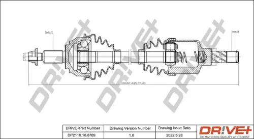 Wal napedowy DP2110.10.0789 DR!VE+