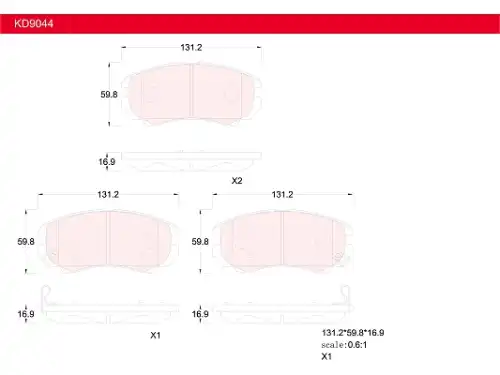 колодки дисковые \HYUNDAI KD9044 ASIMCO