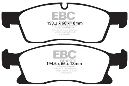 Тормозные колодки дисковые передняя ось EBC DP1871