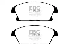 Тормозные колодки дисковые передняя ось EBC DP22067