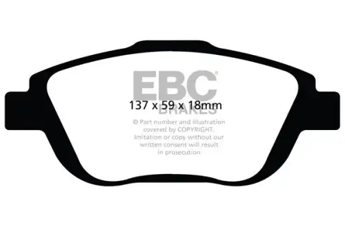 Тормозные колодки дисковые передняя ось EBC DP22073