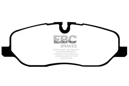 Тормозные колодки дисковые передняя ось EBC DP61541