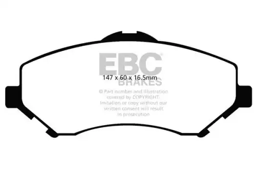 Тормозные колодки дисковые передняя ось EBC DP61798