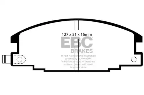 Тормозные колодки дисковые передняя ось EBC DP6746